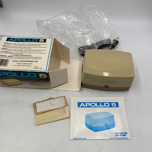 NOS NEW VINTAGE 1983 Apollo 5 Model AM-5 Linear Motion Aquarium Pump - Picture 9 of 12