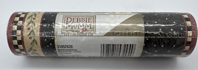 Debbie Mumm Wallpaper Border Black White Check Dots Berries 31052630