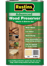 Advanced Wood Preserver Protector Clear Rustins Quick Drying 5 Litre Low Odour