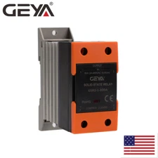 GEYA Solid State Relay Single Phase SSR-10/25/40DA 3-32DC to 24-480AC&Heat Sink