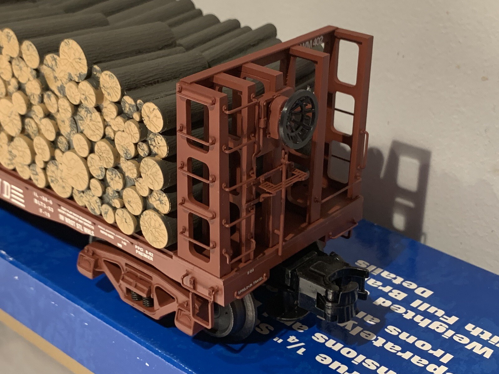 ATLAS O 3RAIL WESTERN MARYLAND PULPWOOD BULKHEAD FLAT CAR! O SCALE FREIGHT WM eBay