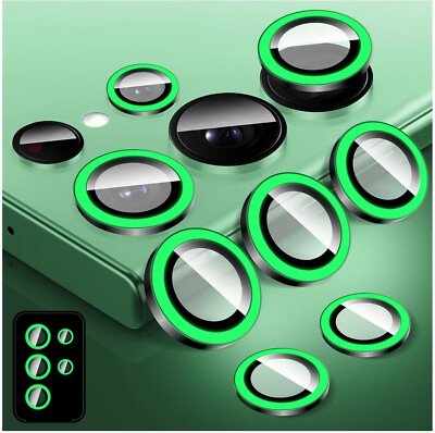 Camera Protector For Samsung Galaxy S23 S24 S25 Ultra Luminous Metal Glass Lens