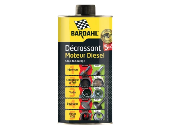 Décrassant Moteur Diesel 5 en 1 Bardahl 1L