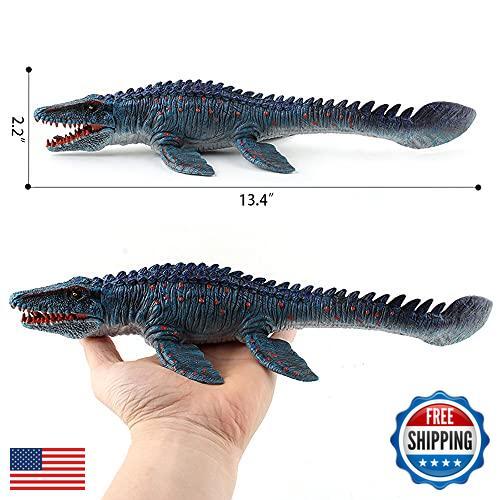 EOIVSH Megalodon und Mosasaurus realistisches Dinosaurier Spielzeug Set, Ozean Meer Monste - Bild 3 von 5
