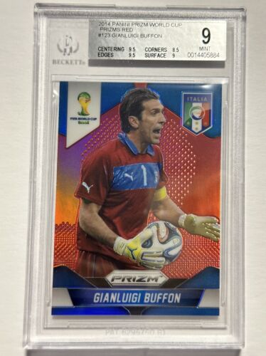 2014 Panini Prizm Fifa World Cup Gianluigi Buffon Red #/149 BGS Grade 9 POP 1 RC - Picture 1 of 3