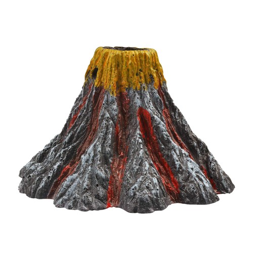 5.7" LED Light Air Bubbler Stone Aquarium Volcano Ornament Decoration With - Picture 3 of 5