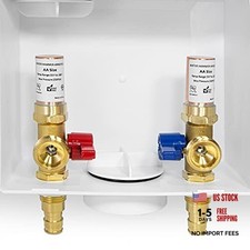 Washing Machine Outlet Box, 1/2" Pex-A F1960 Expansion With Copper Arrester
