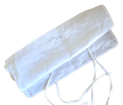 Max Mara Tasche Stoff Leinen weiß Schutz z.B. Tasche Schuhe Assesoires 39,5 x 51