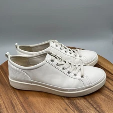 Vionic Winny Shoes Womens Size 11 White Leather Casual Walking Comfort Sneakers