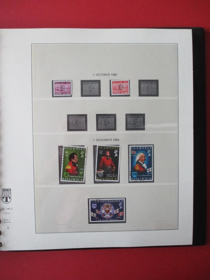 Guernsey Stamps Mini Sheet Two Post Office Albums Used 1969 to 1981 Mint to 1997 - Image 2 of 4