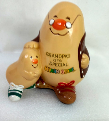 VGT Enesco Human Bean Figure 4.5'' Grandpas are Special Grandchildren Fathers 