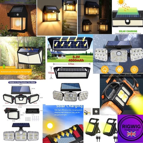 LED Solar Power PIR Motion Sensor Wall Lights Outdoor Garden Security Lamp -2025 - Picture 3 of 550