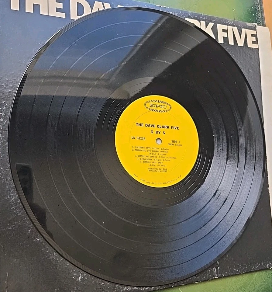 VTG The Dave Clark Five 5 By 5 Record 12" Vinyl LP 33 RPM LN 24236 Epic - Image 3 of 4