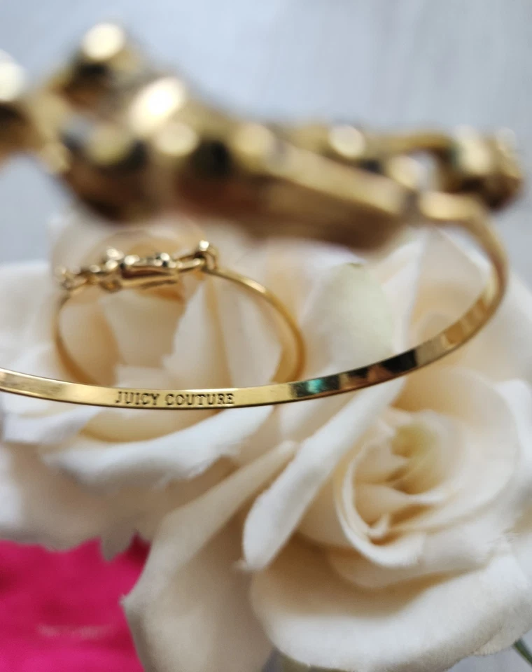 Puños de cristal dorado JUICY COUTURE XO era Y2K Foto 2 de 4