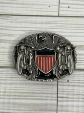 VINTAGE 1993 SISKIYOU BUCKLE CO.ASHLAND OREGON BIKER BUCKLE EAGLE USA MADE