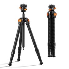 K F CONCEPT 60" Carbon Fiber Travel Tripod for Camera  2.0lb Ultra-Light Fle...