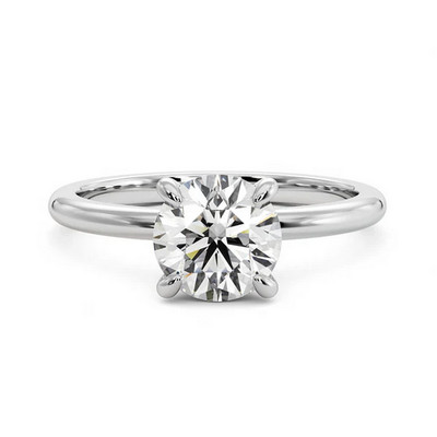 IGI Certified 1.20 CT E/VS2 Round Lab Grown Diamond Solitaire 14K Gold Fine Ring