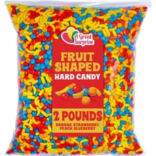 Fruit Shaped Candies - 2 Pounds - Unwrapped Gumball Machine Refills - Banana,...