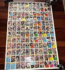 1984 Topps Football 132-card Uncut Sheet - John Elway, Dan Marino