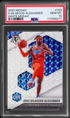 2020-21 Panini Mosaic Shai Gilgeous-alexander #103 PSA 10 White Mosaic 5/25