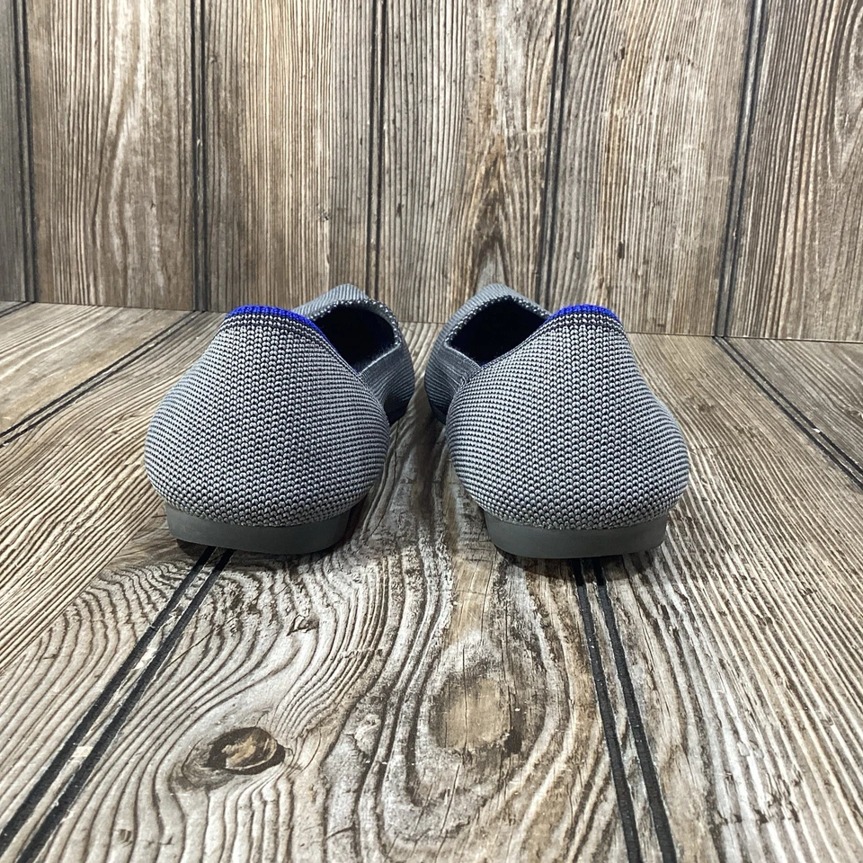 Zapatos planos de ballet Rothy’s The Pointed Toe para mujer talla 7 gris profesor de negocios Foto 4 de 4