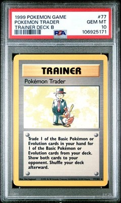 PSA 10 Pokemon Trader 77/102 Trainer Deck B Pokemon 1999 | eBay