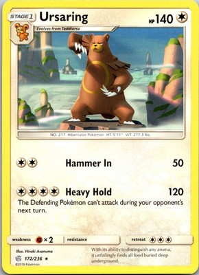 Ursaring Normal Rare SM - Cosmic Eclipse 172/236 LP
