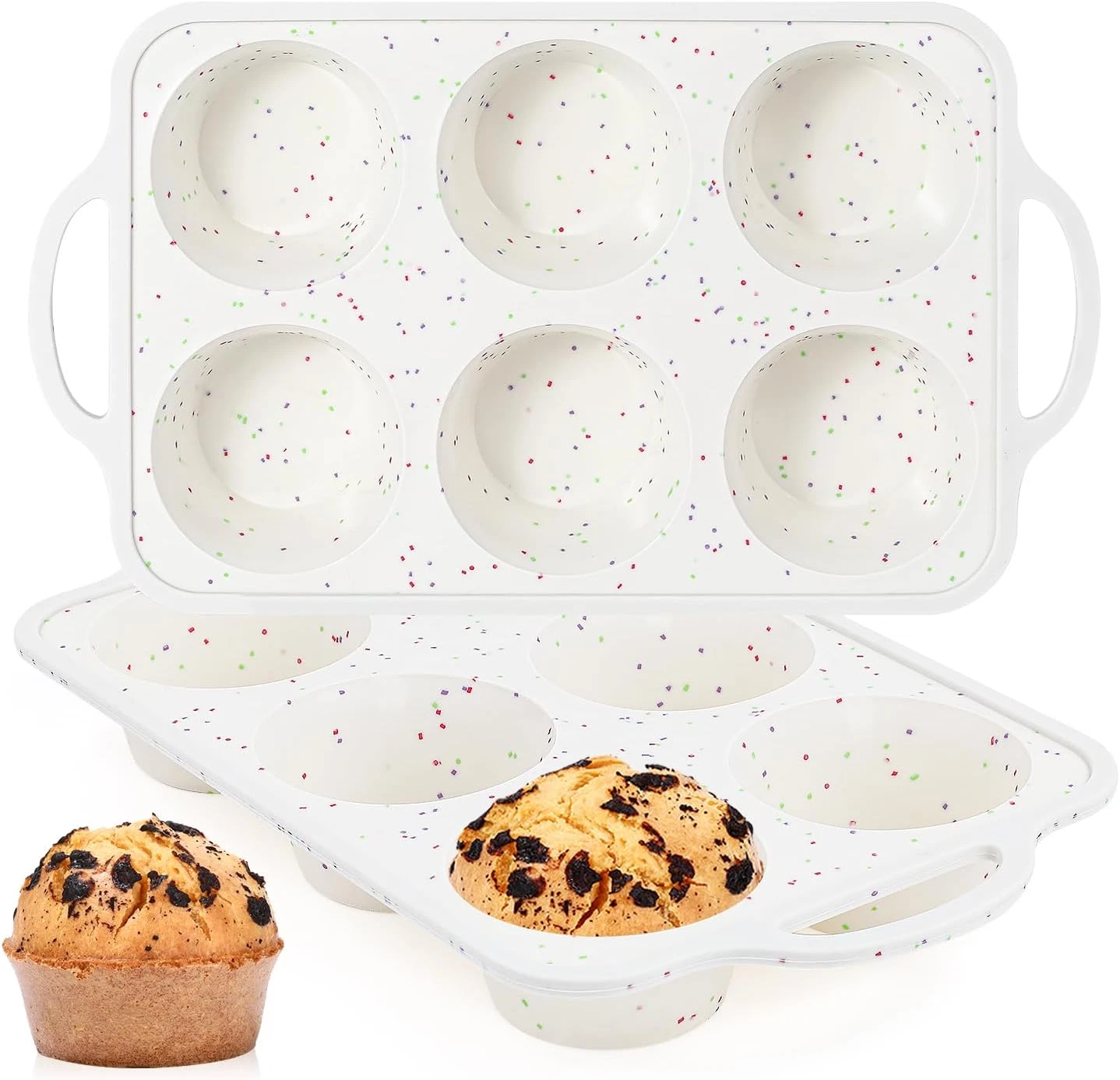 FUNBAKY Jumbo Silicone Muffin Pan with Metal Frame, 3.5 Inch Large Muffin Pans 6
Opens in a new wind
