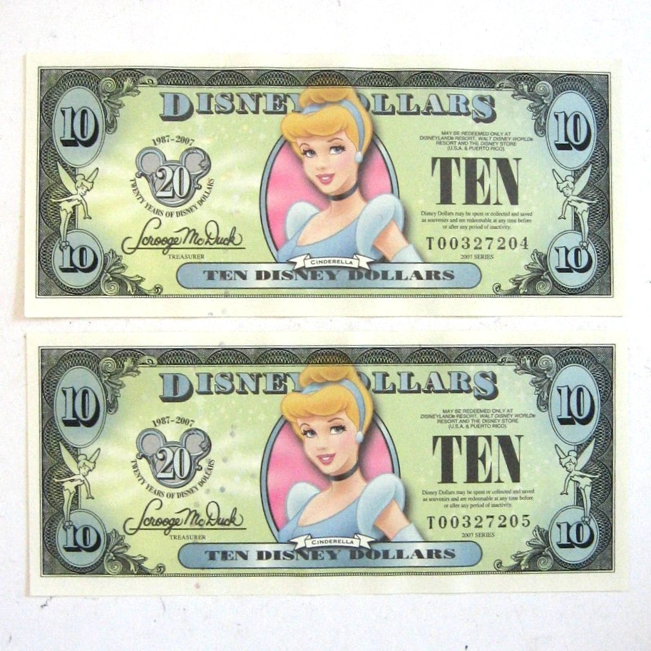 Cinderella Disney Dollars (1968-Now) for sale | eBay