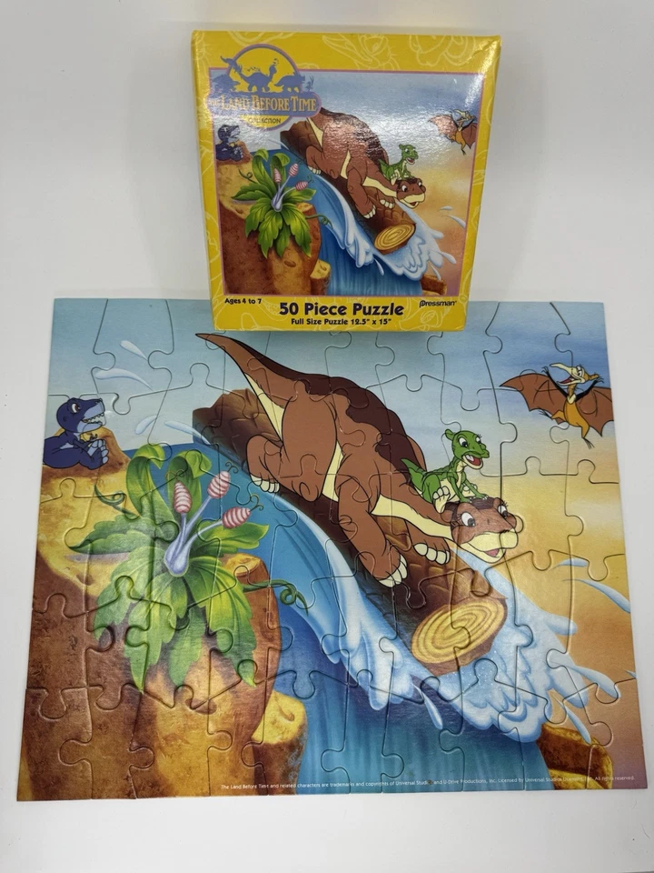 VTG The Land Before Time 50 Piece Puzzle Complete Pressman 2002 12.5x15 Ages 4-7 - Image 2 of 4