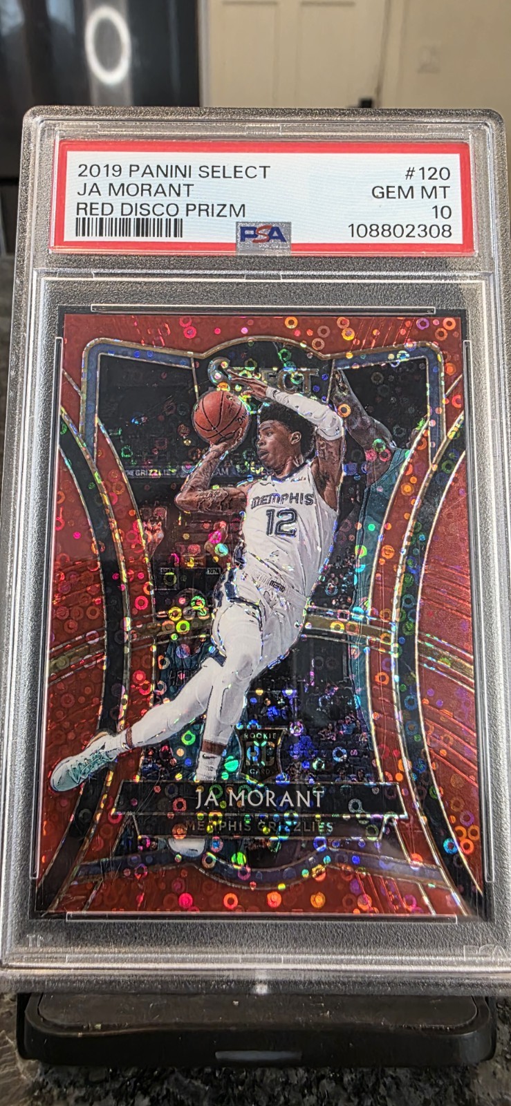 2019-20 Select Prizms Disco Red #120 Ja Morant /49 PSA 10