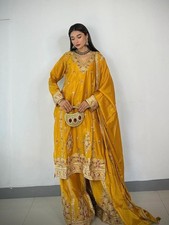 SALWAR KAMEEZ PAKISTANI INDIAN WEDDING PARTY WEAR DRESS BOLLYWOOD SUIT SHARARA
