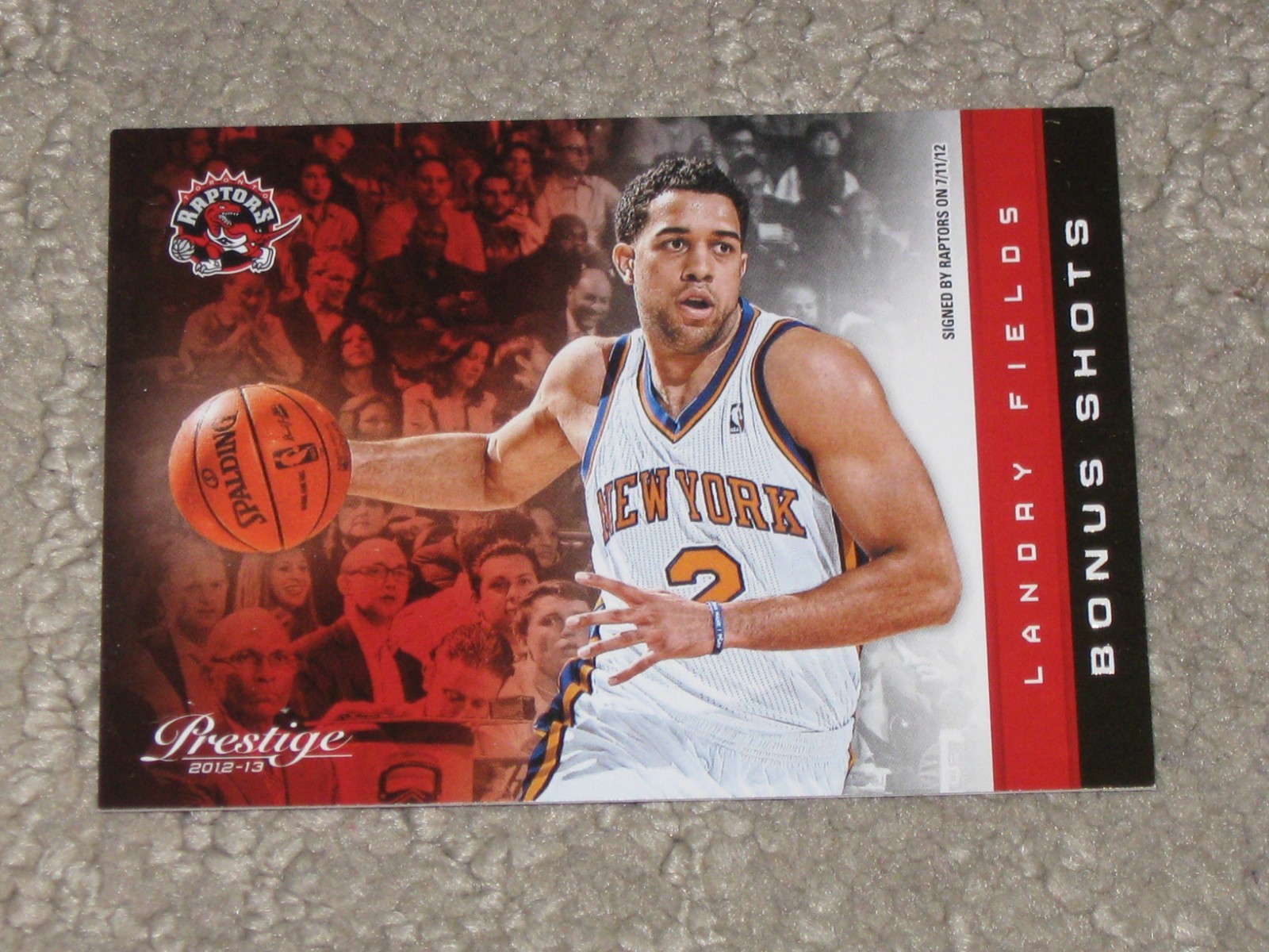 2012-13 Panini Prestige Landry Fields #46 Bonus Shots Gold /249 Toronto Raptors