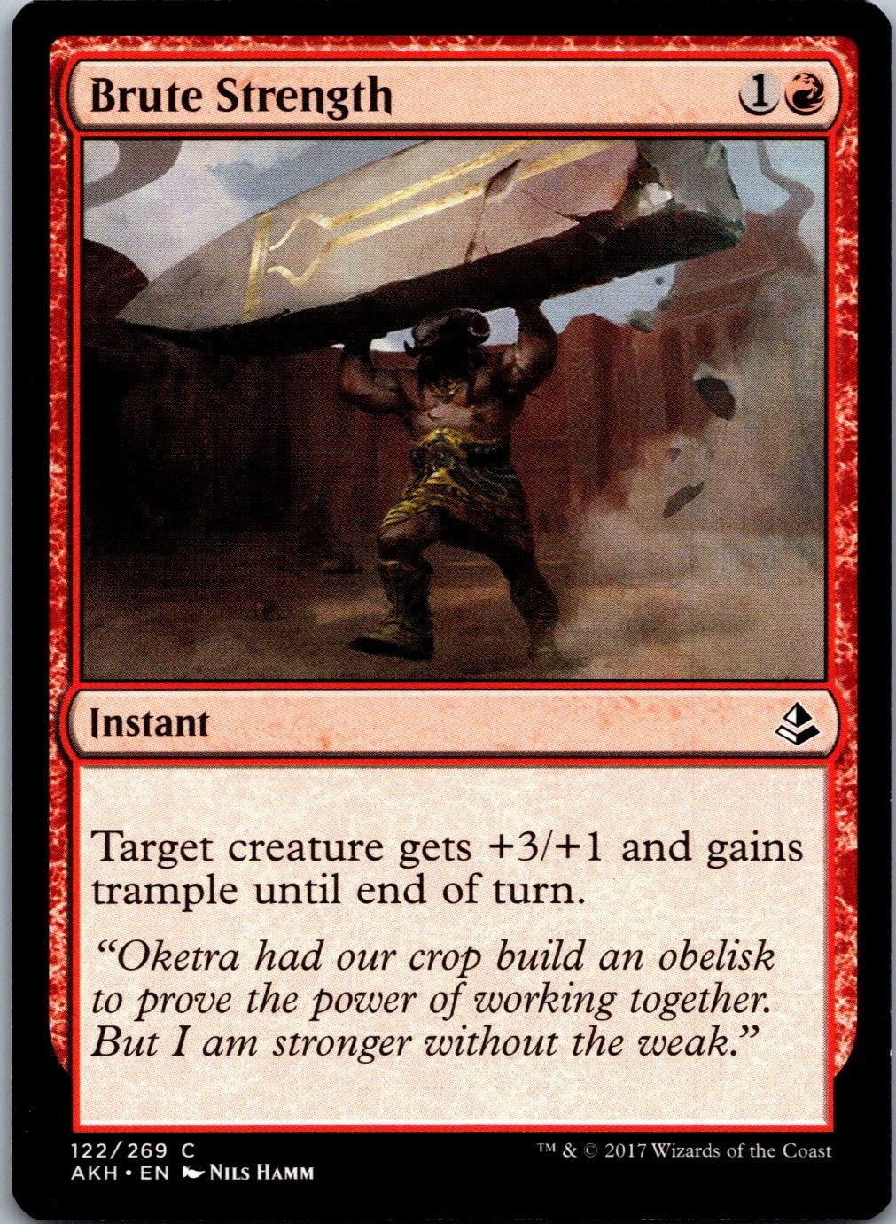 Brute Strength 122 Common Amonkhet Magic: The Gathering Lightly Played