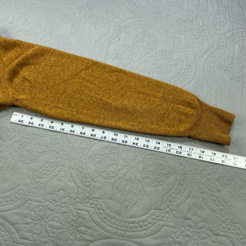 Suéter Puritano De Colección Para Hombres Medio Naranja Quemado Lana de Cordero Cuello en V AquaKnit EE. UU. - Imagen 11 de 11