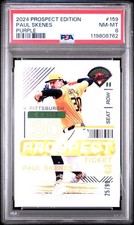 2024 PANINI PROSPECT EDITION #159 PAUL SKENES PURPLE RC PSA 8 ROOKIE
