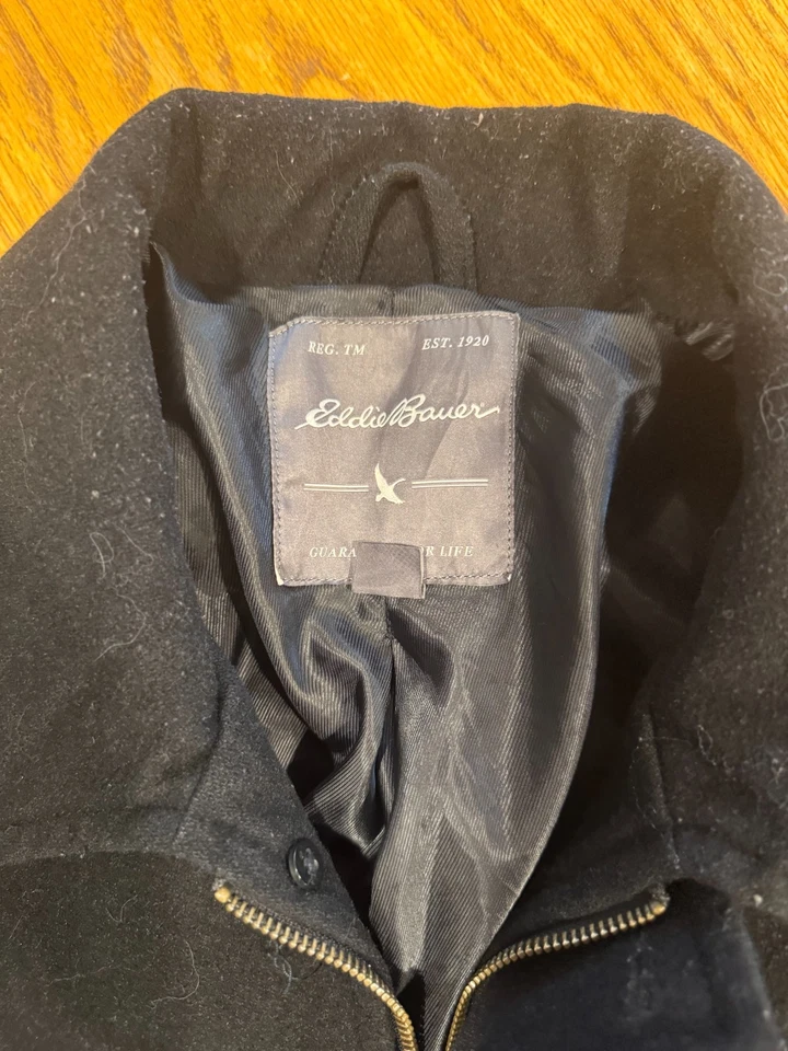 Eddie Bauer mens mackinaw wool cruiser black - Image 2 of 4