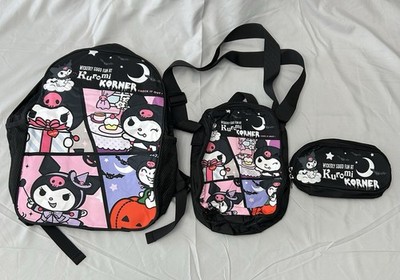 Kuromi Korner Backpack, Insulated Lunch Bag And Pencil Bag 3-Piece Set