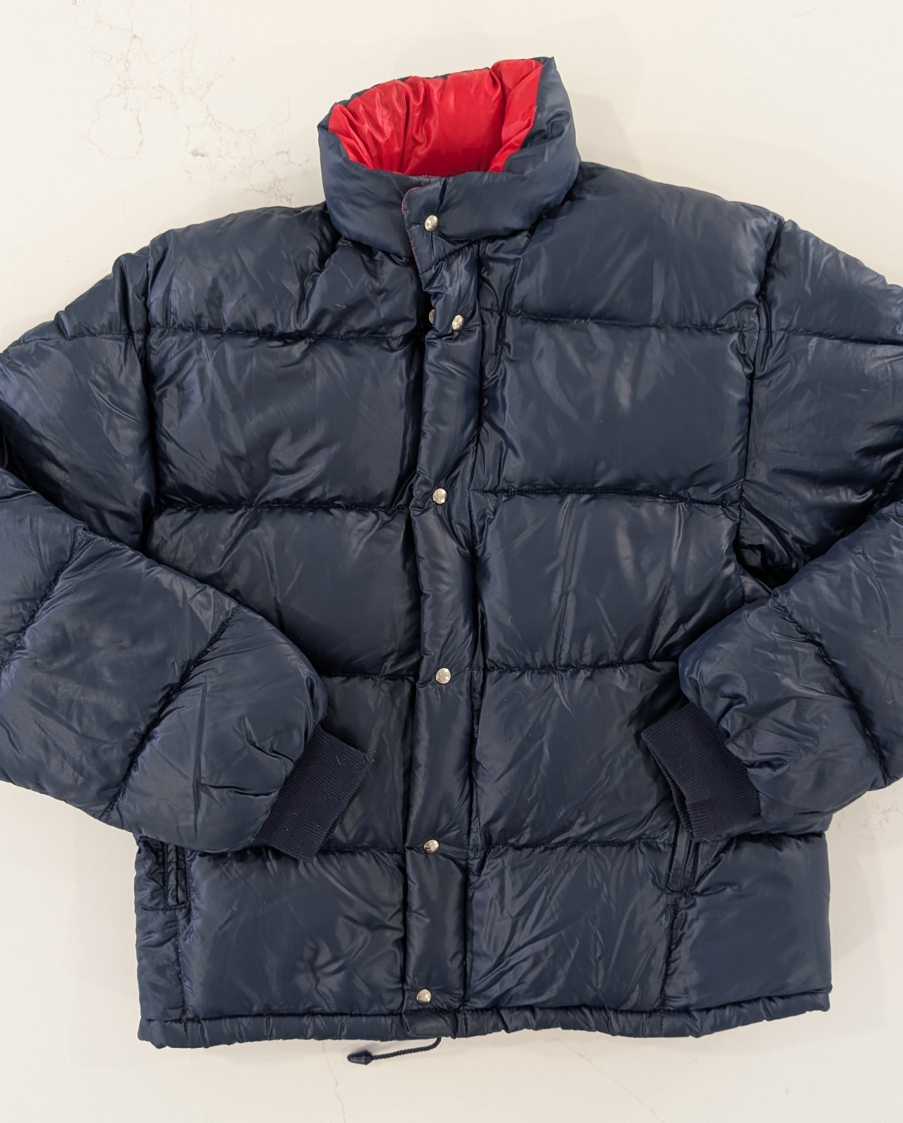 Authentic Vintage 90s Moncler Grenoble Chamonix Puffer Jacket Navy Blue Size S
