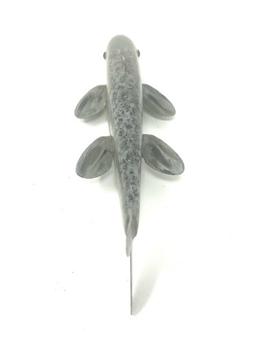 VINTAGE 9”!DARK HORSE ICE FISH SPEARING DECOY~ FOLK ART FISHING LURE - Picture 8 of 10