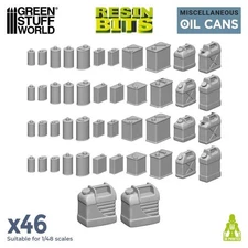 46x Resin Oil Cans - Miniature Diorama resin petrol can oil