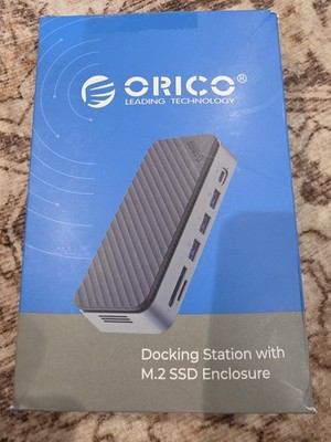 ORICO 10 in 1 USB HUB with M.2 NVMe SATA SSD Enclosure Docking Station-New M2P11