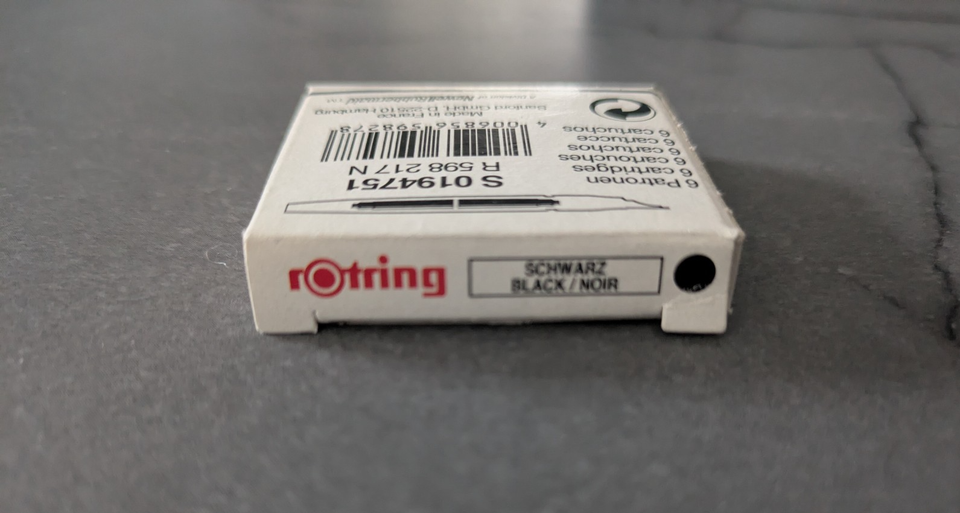 rOtring Art Pen Black Ink Cartridges. Pack of Six. | eBay UK