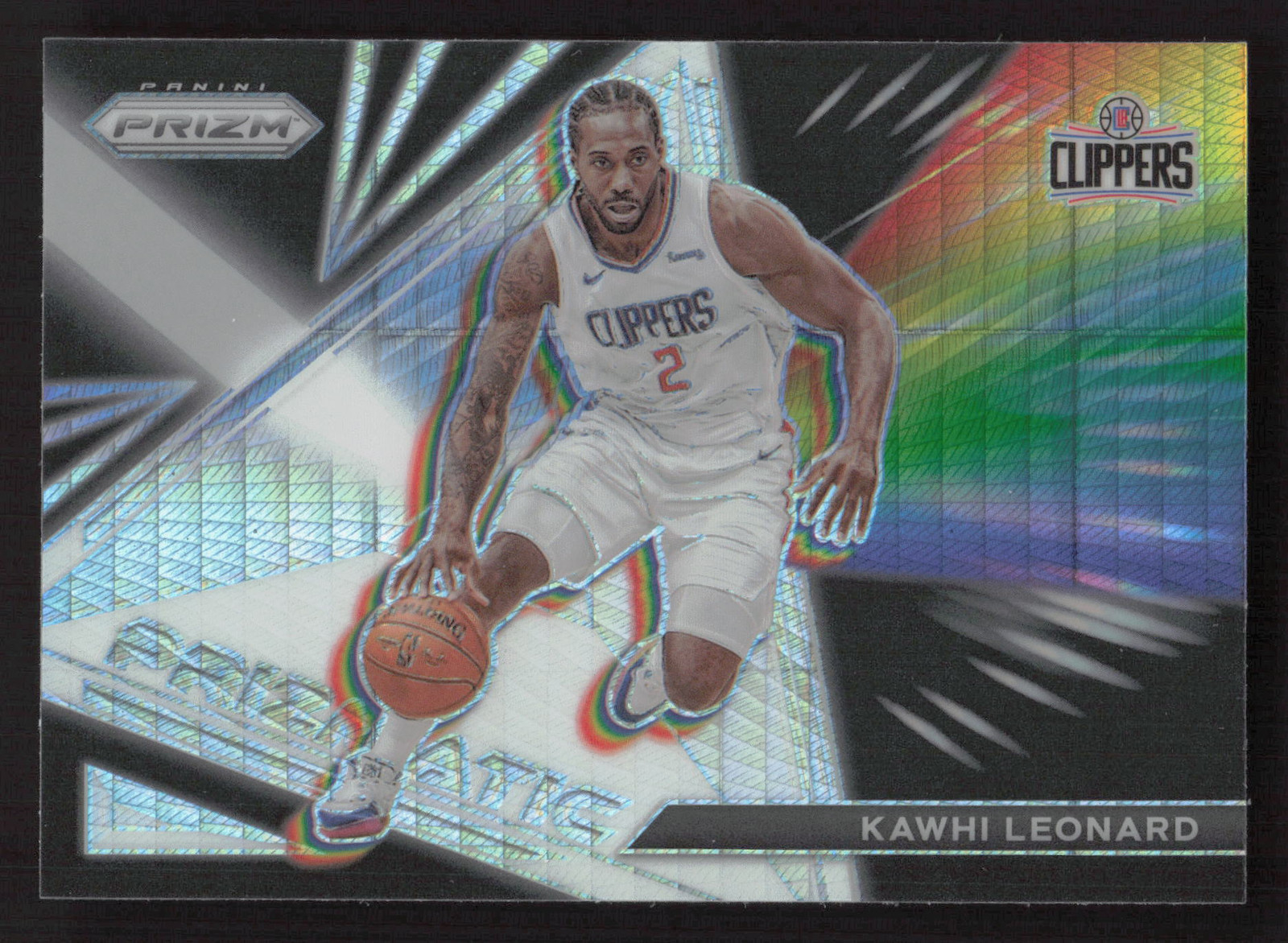 2021-22 Panini Prizm #6 Kawhi Leonard Prizmatic Prizms Hyper