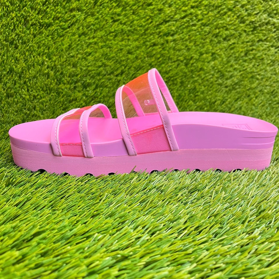 Reef Vista Hi Energy Womens Size 9 Neon Pink Beach Walking Outdoor Slide Sandals - Image 2 of 4