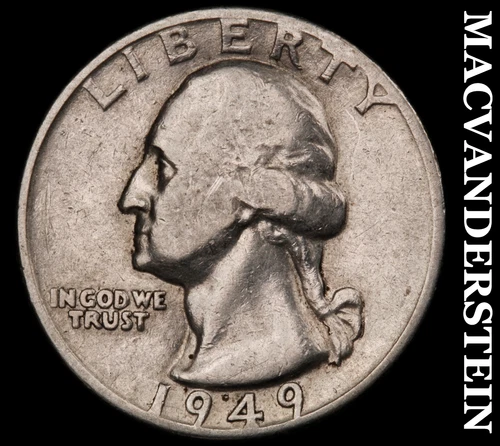 1949-D Washington Quarter- Silver- Scarce Better Date No Reserve #J3367