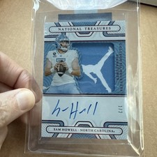 Sam Howell 2022 National Treasures 1/2 RC Auto Jordan Jumpman Logo UNC Tarheels 