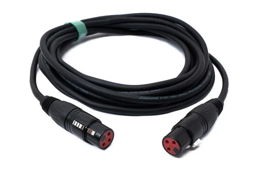 System-S Audio Cable 5m XLR 3 Pin Female to Female Adapter in Black