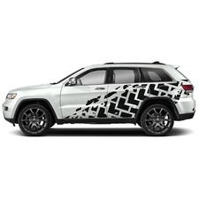 Side tires stamps graphics stickers decal compatible with Jeep Grand Cherokee