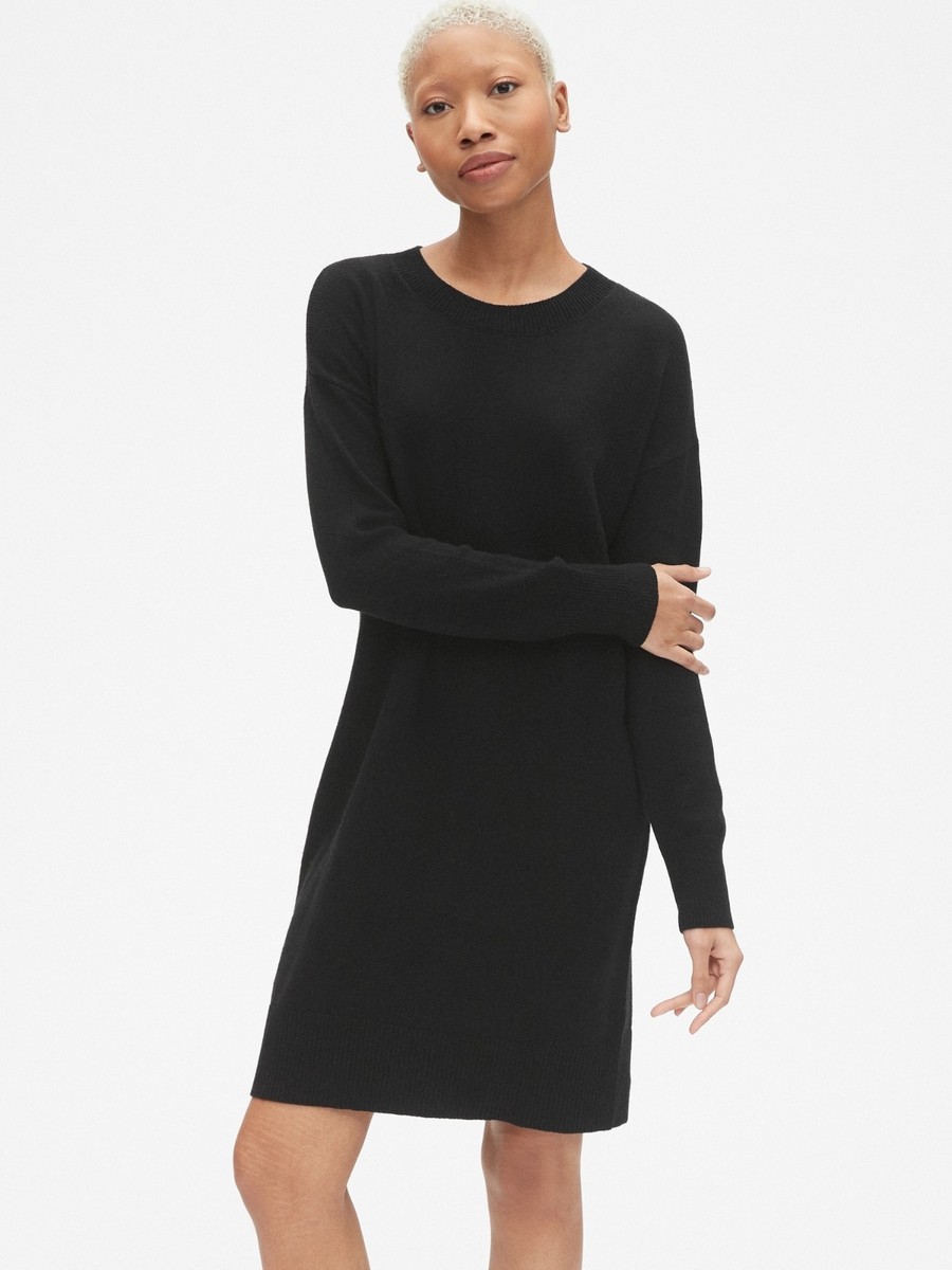 NWOT Gap Cozy Crewneck Sweater Dress, True Black SIZE XXL #399042 E1220 NWOT Gap Cozy Crewneck Sweater Dress, True Black SIZE XXL #399042 E1220